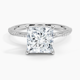 Camellia Hidden Accent Diamond Engagement Ring