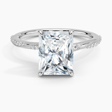 Camellia Hidden Accent Diamond Engagement Ring