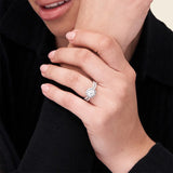 Sienna Halo Three-Quarter Coverage Diamond Engagement Ring