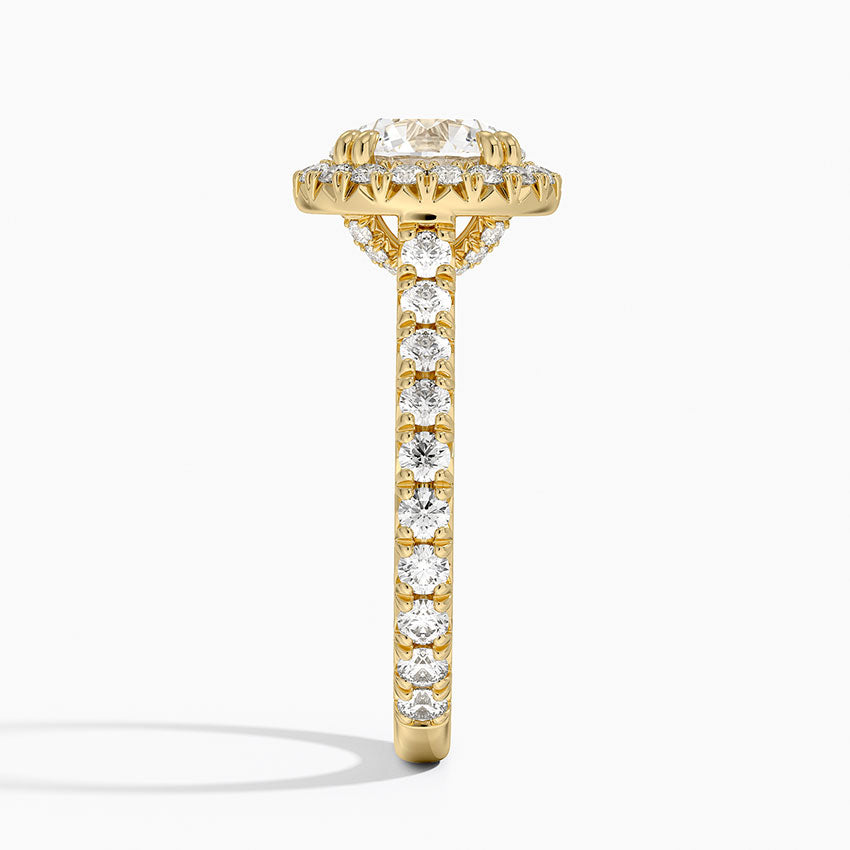 Sienna Halo Three-Quarter Coverage Diamond Engagement Ring