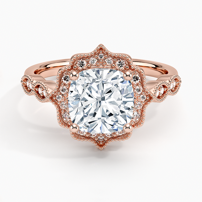 Cadenza Halo Diamond Engagement Ring