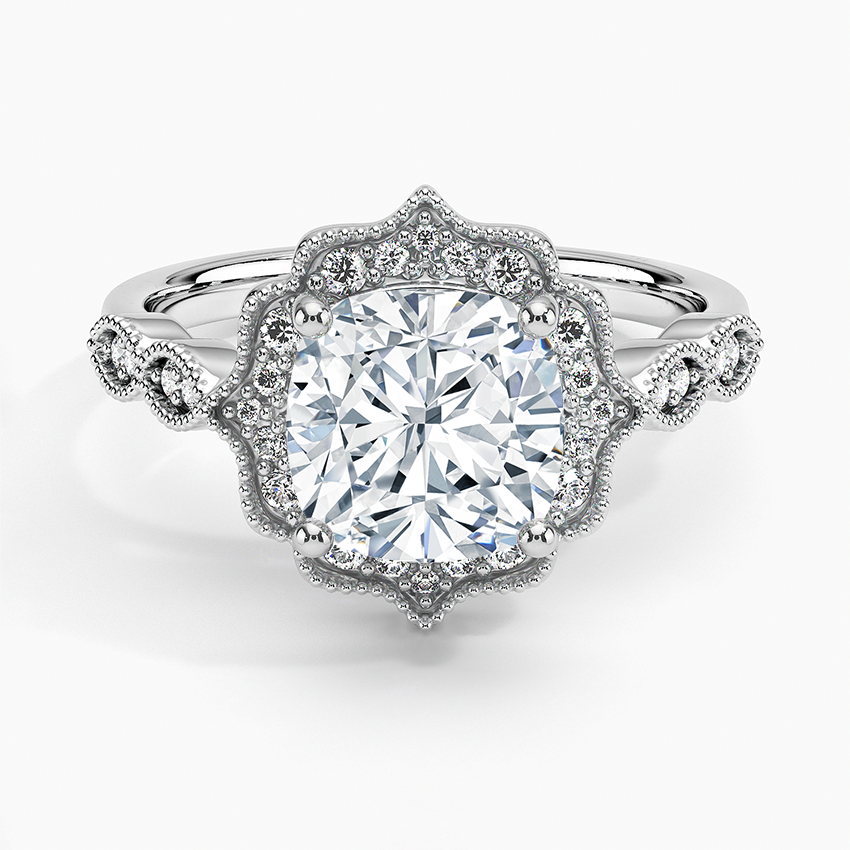 Cadenza Halo Diamond Engagement Ring