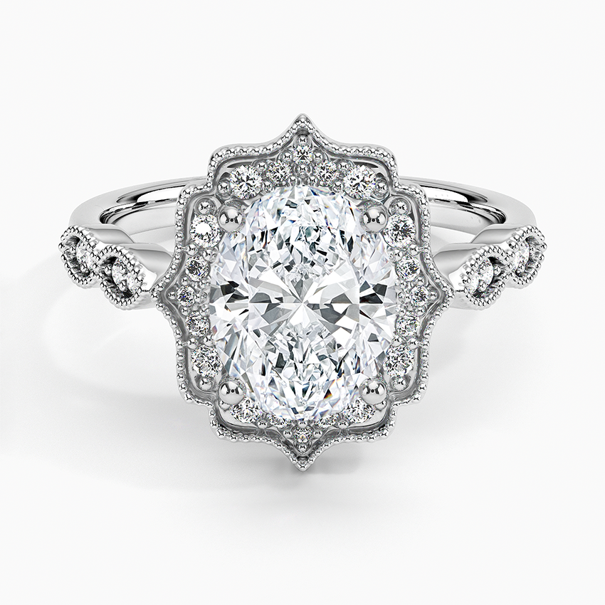 Cadenza Halo Diamond Engagement Ring