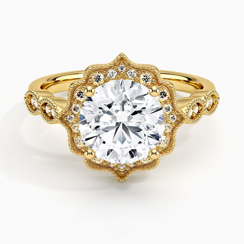 Cadenza Halo Diamond Engagement Ring