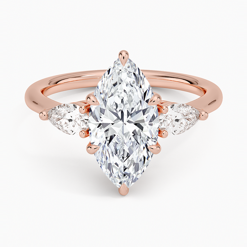Opera Three Stone Diamond Engagement Ring