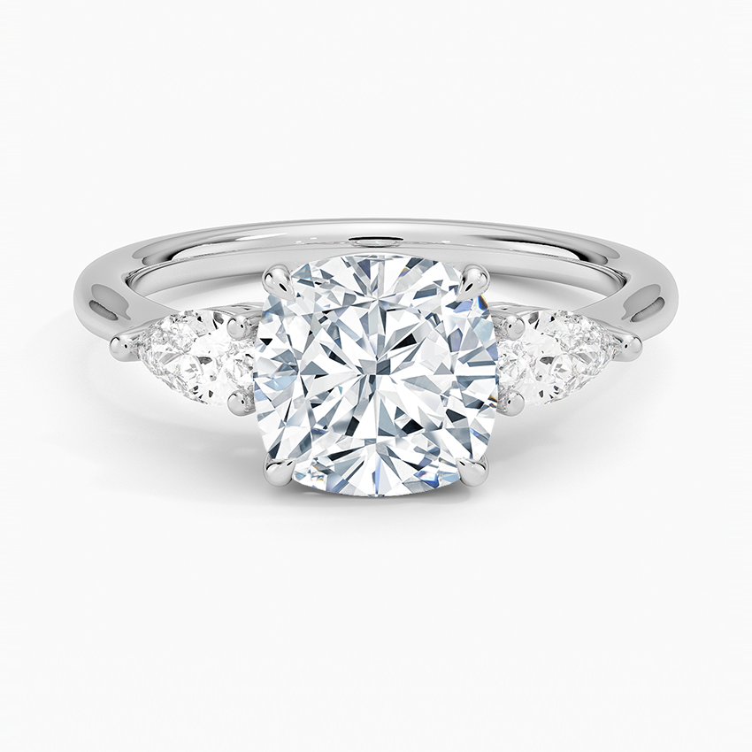 Opera Three Stone Diamond Engagement Ring