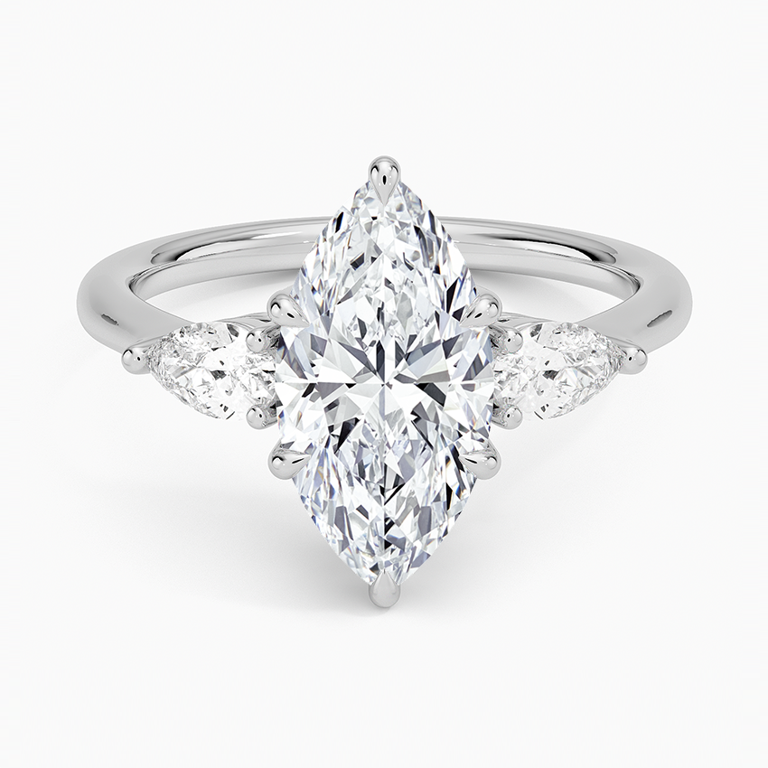 Opera Three Stone Diamond Engagement Ring