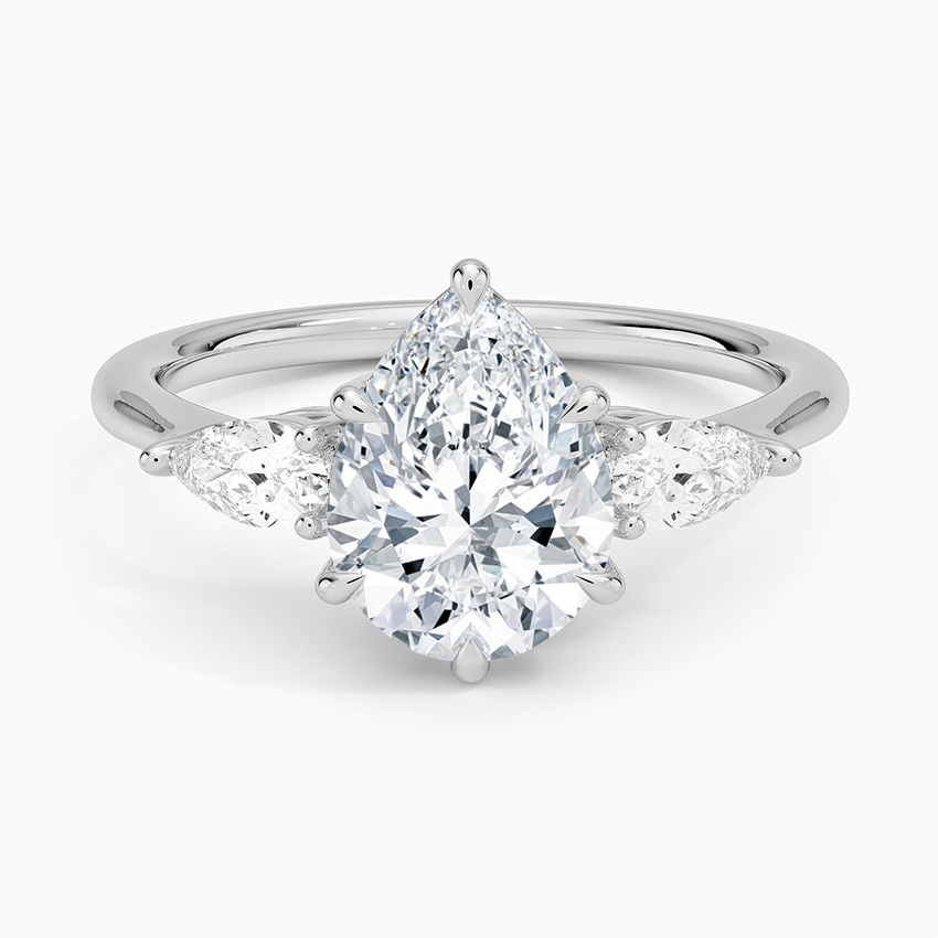 Opera Three Stone Diamond Engagement Ring