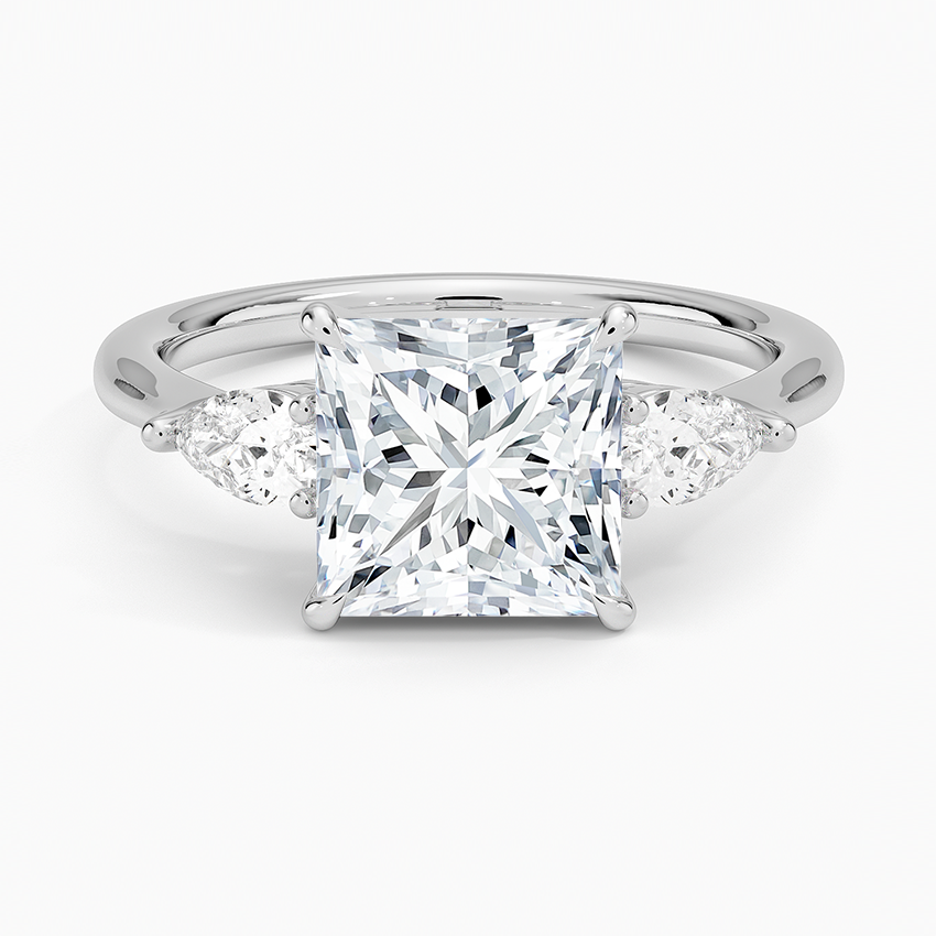 Opera Three Stone Diamond Engagement Ring