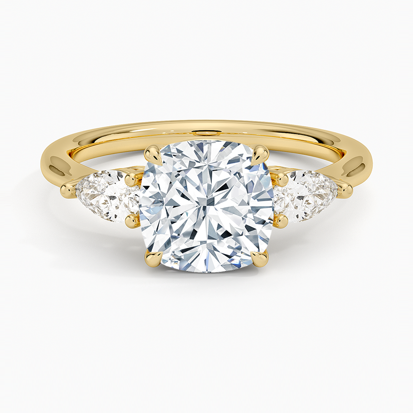 Opera Three Stone Diamond Engagement Ring