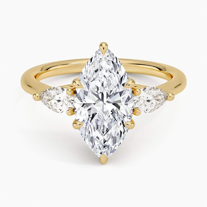 Opera Three Stone Diamond Engagement Ring