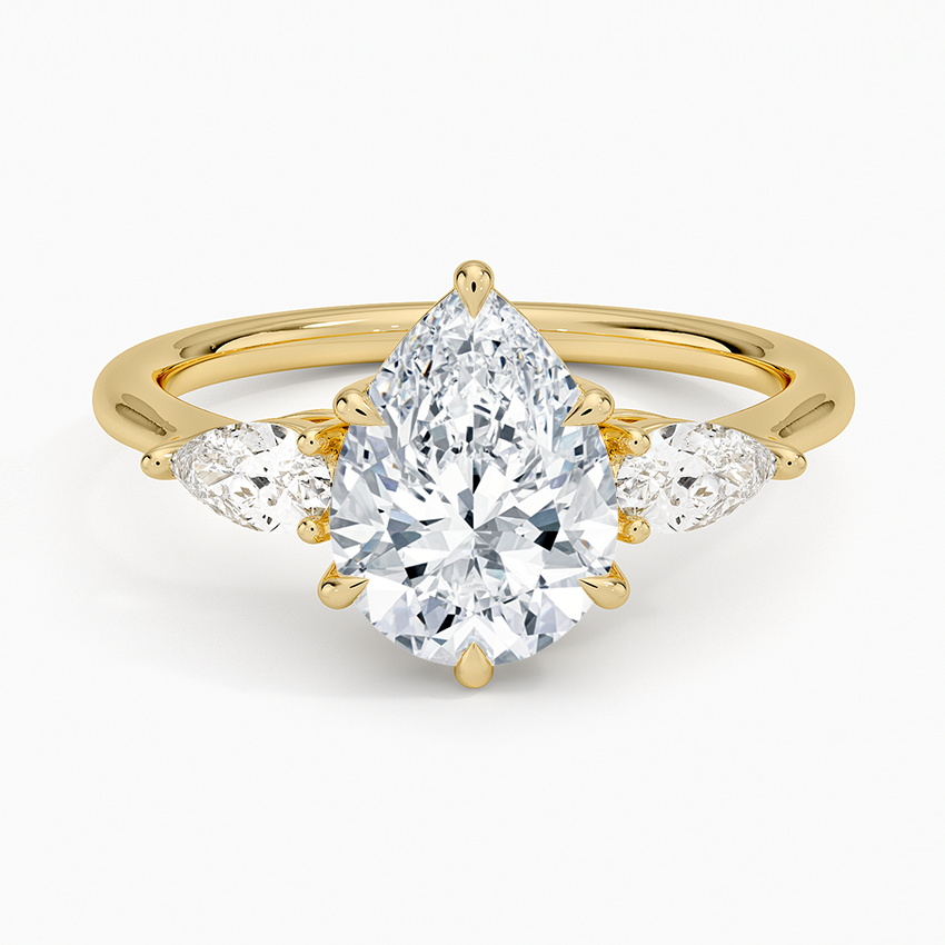 Opera Three Stone Diamond Engagement Ring