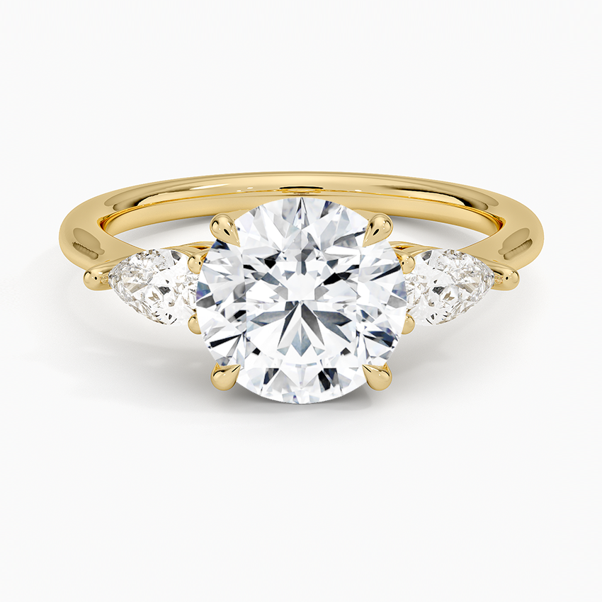 Opera Three Stone Diamond Engagement Ring