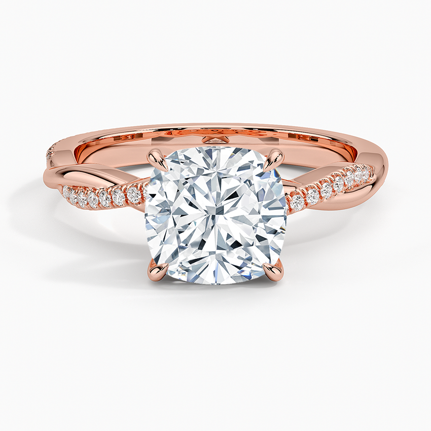 Petite Twisted Vine Diamond Engagement Ring