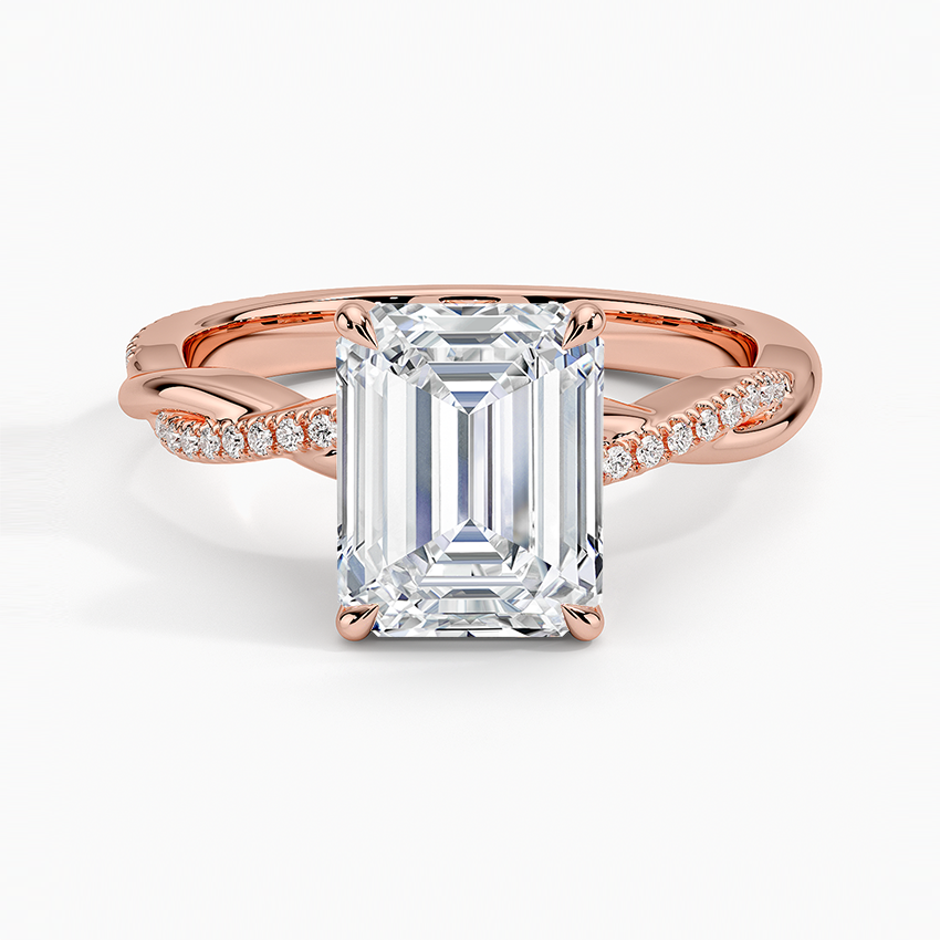 Petite Twisted Vine Diamond Engagement Ring