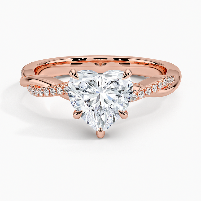 Petite Twisted Vine Diamond Engagement Ring