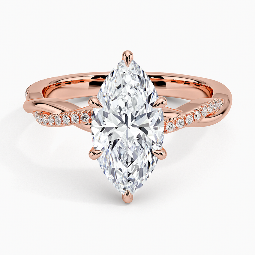 Petite Twisted Vine Diamond Engagement Ring