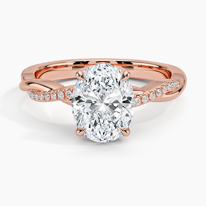 Petite Twisted Vine Diamond Engagement Ring