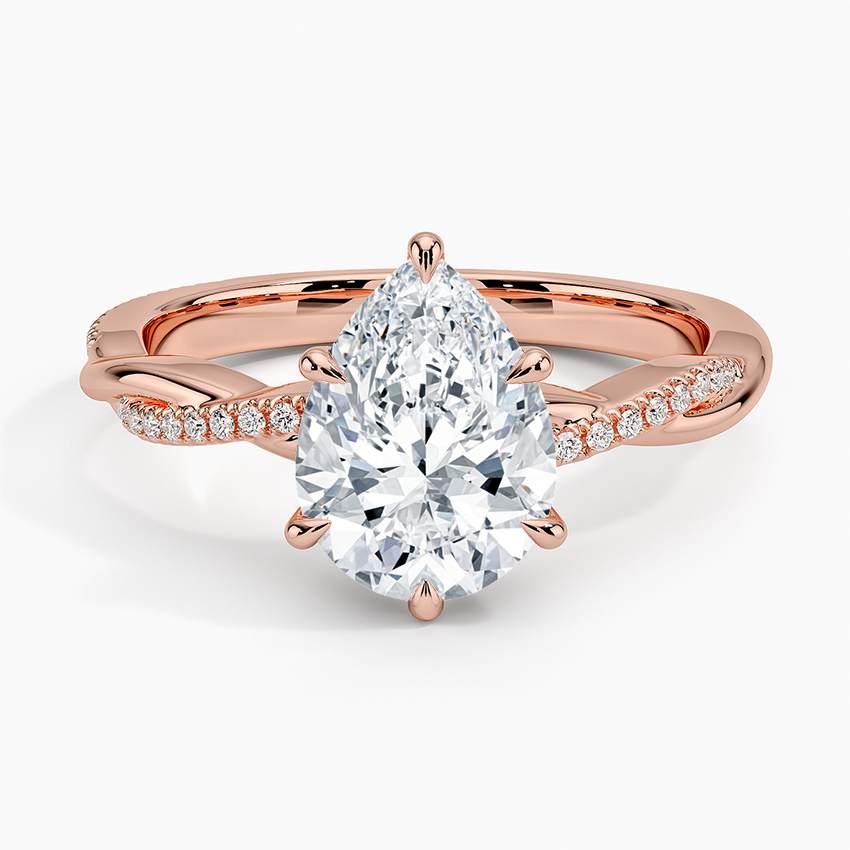 Petite Twisted Vine Diamond Engagement Ring