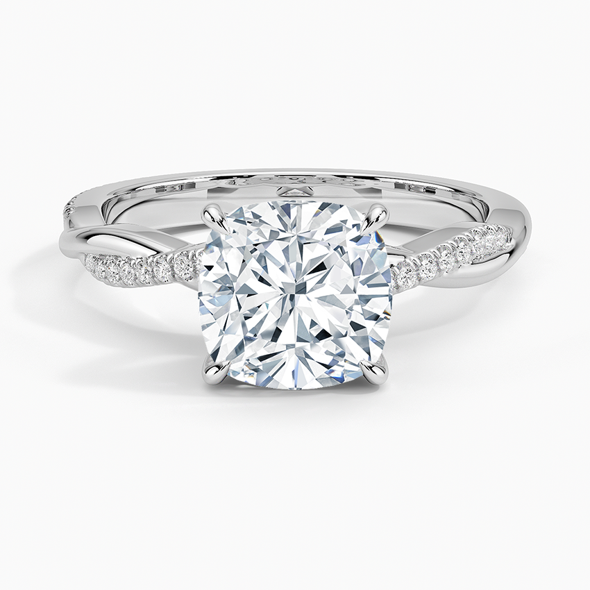 Petite Twisted Vine Diamond Engagement Ring