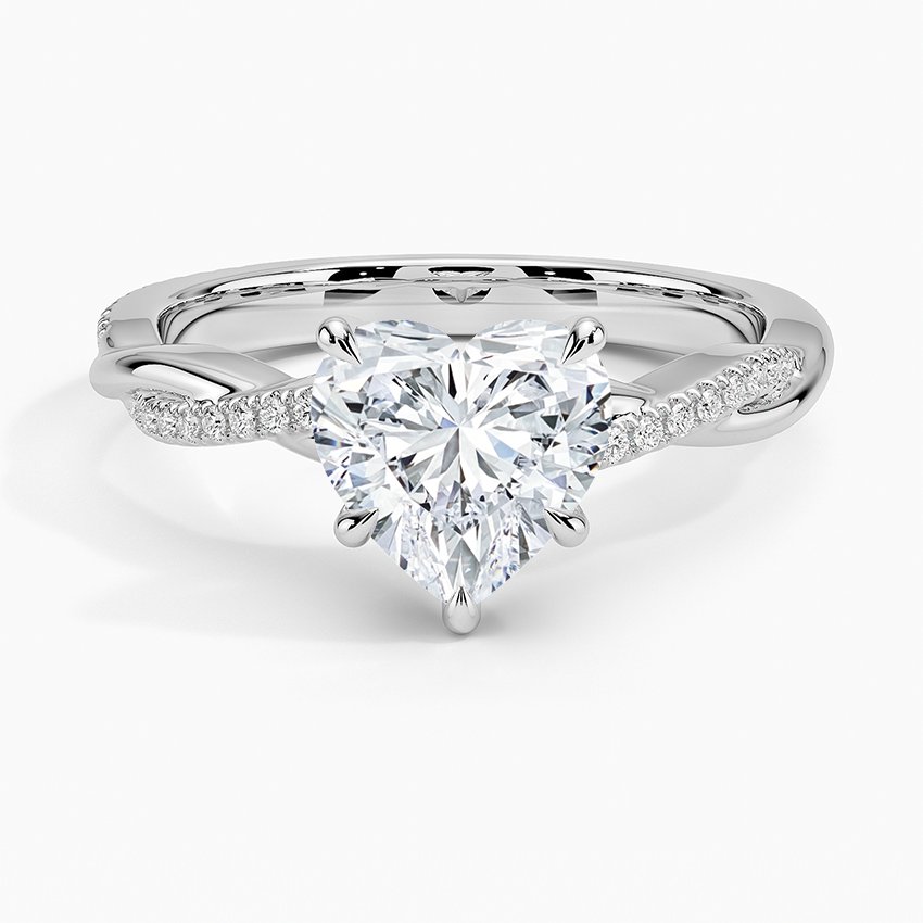Petite Twisted Vine Diamond Engagement Ring