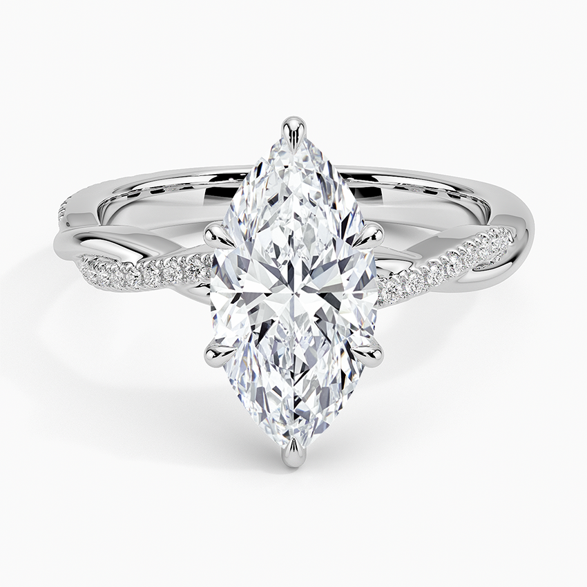 Petite Twisted Vine Diamond Engagement Ring