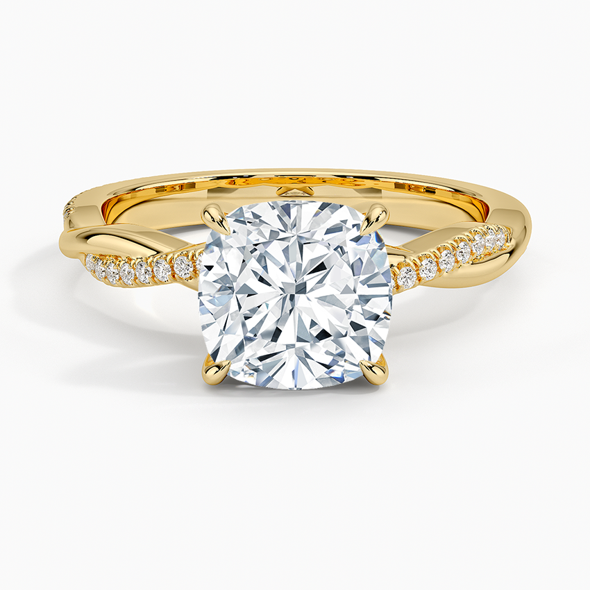 Petite Twisted Vine Diamond Engagement Ring