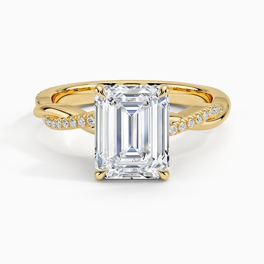 Petite Twisted Vine Diamond Engagement Ring