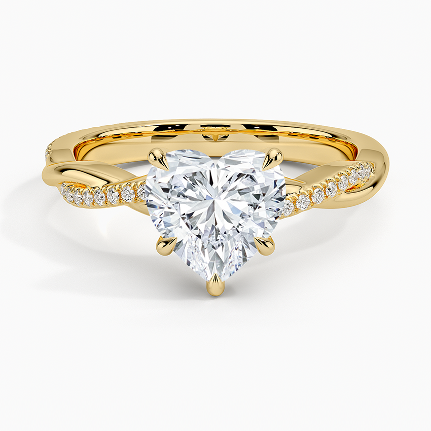 Petite Twisted Vine Diamond Engagement Ring
