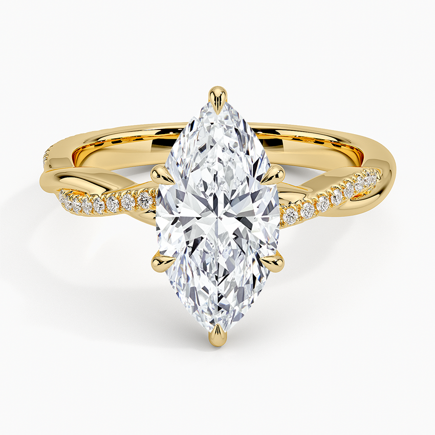 Petite Twisted Vine Diamond Engagement Ring