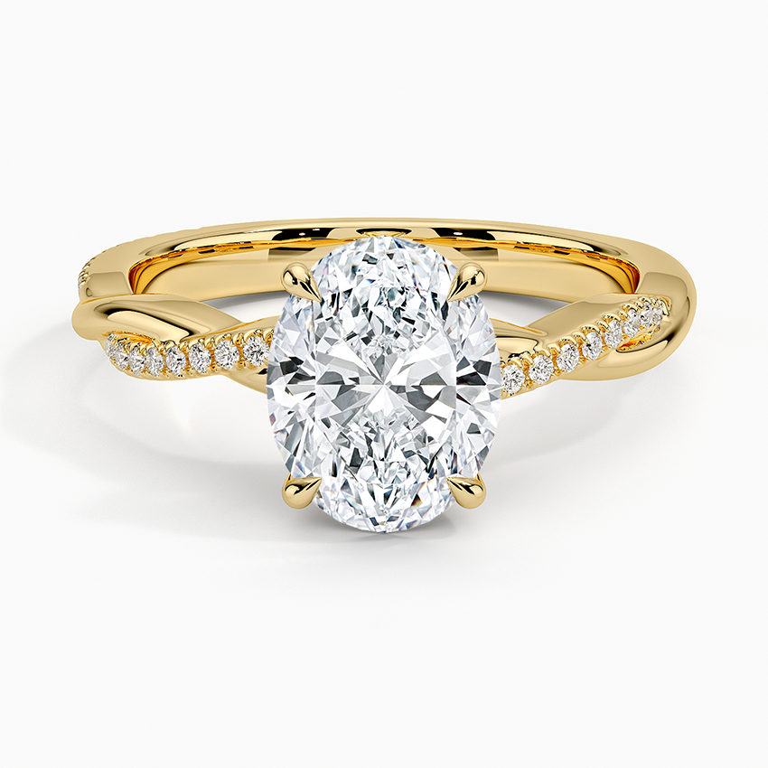 Petite Twisted Vine Diamond Engagement Ring