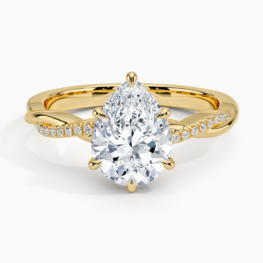 Petite Twisted Vine Diamond Engagement Ring