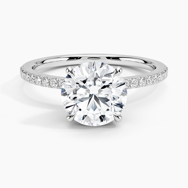 Luxe Petal Diamond Engagement Ring