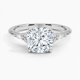 Nadia Diamond Engagement Ring with a Cushion cut diamond in white gold — top view