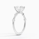 Aimee Diamond Engagement Ring with a Round cut diamond in white gold — side view