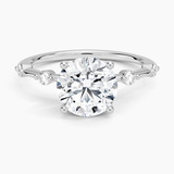 Aimee Diamond Engagement Ring with a Round cut diamond in white gold — top view
