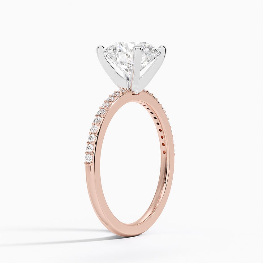 Delicate Shared Prong Diamond Engagement Ring