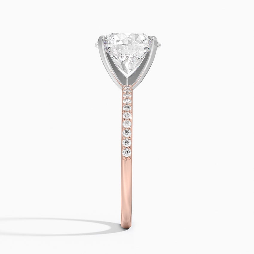 Delicate Shared Prong Diamond Engagement Ring