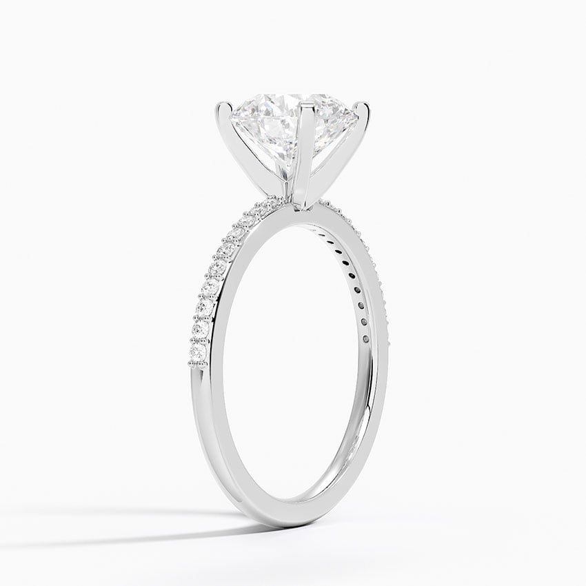 Delicate Shared Prong Diamond Engagement Ring