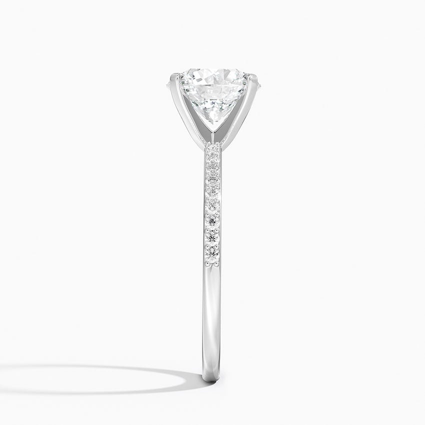 Delicate Shared Prong Diamond Engagement Ring