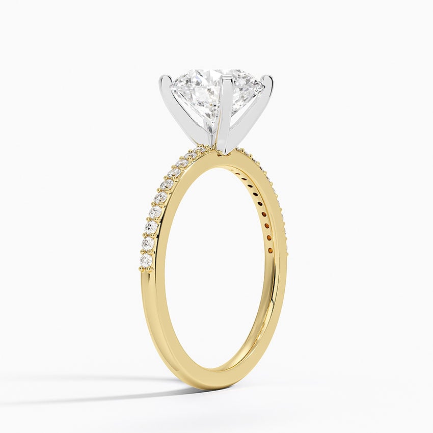 Delicate Shared Prong Diamond Engagement Ring