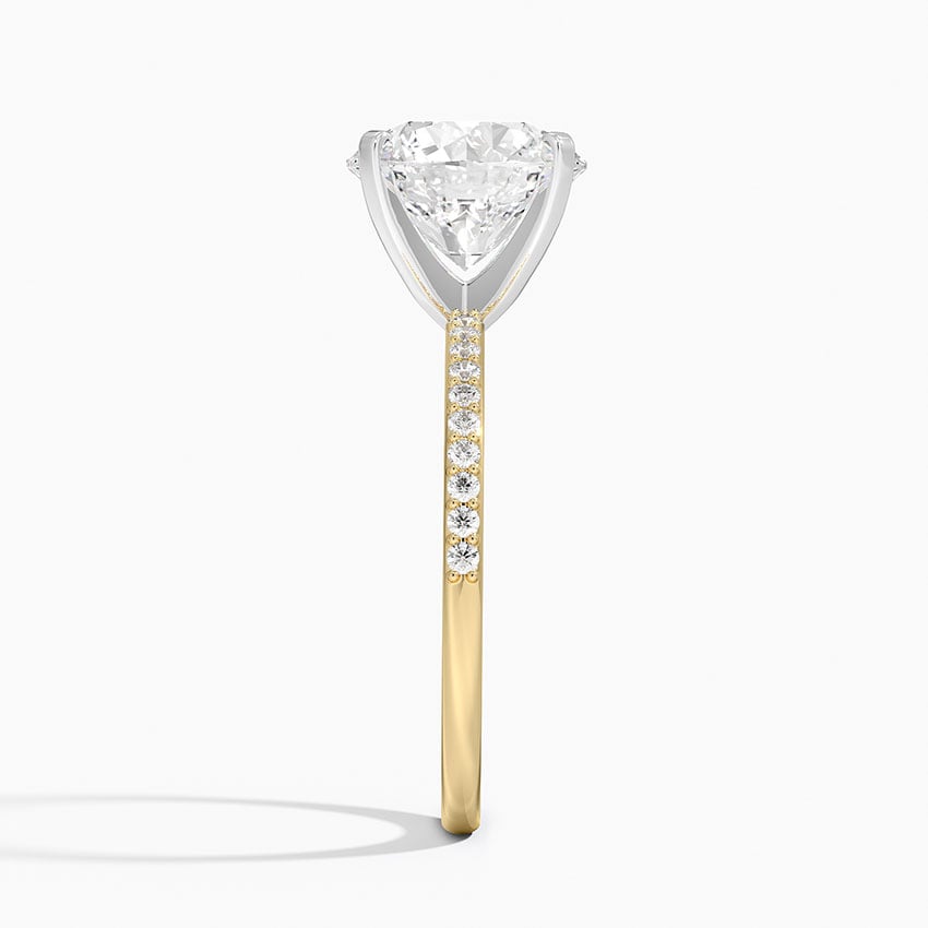 Delicate Shared Prong Diamond Engagement Ring