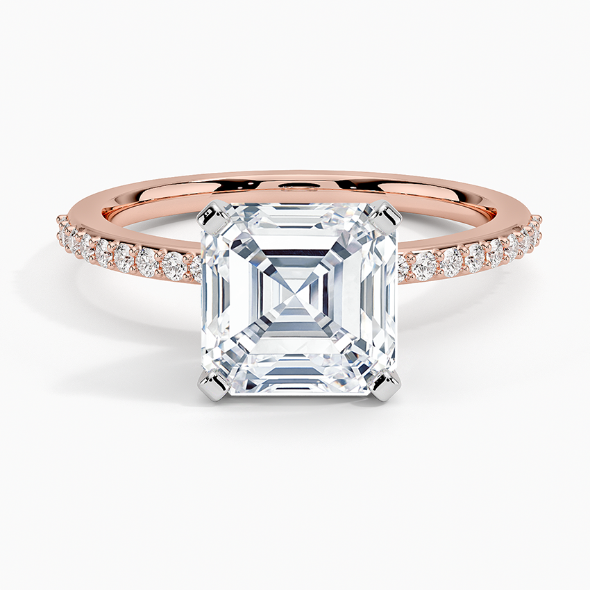 Delicate Shared Prong Diamond Engagement Ring