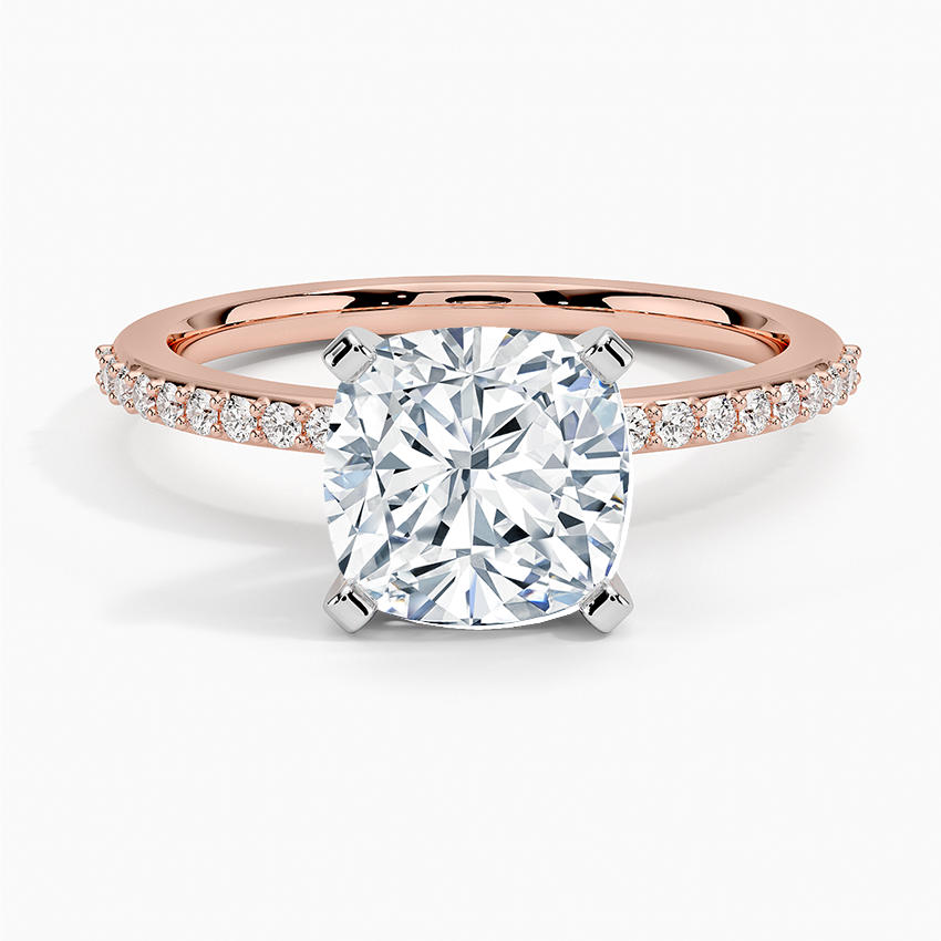 Delicate Shared Prong Diamond Engagement Ring