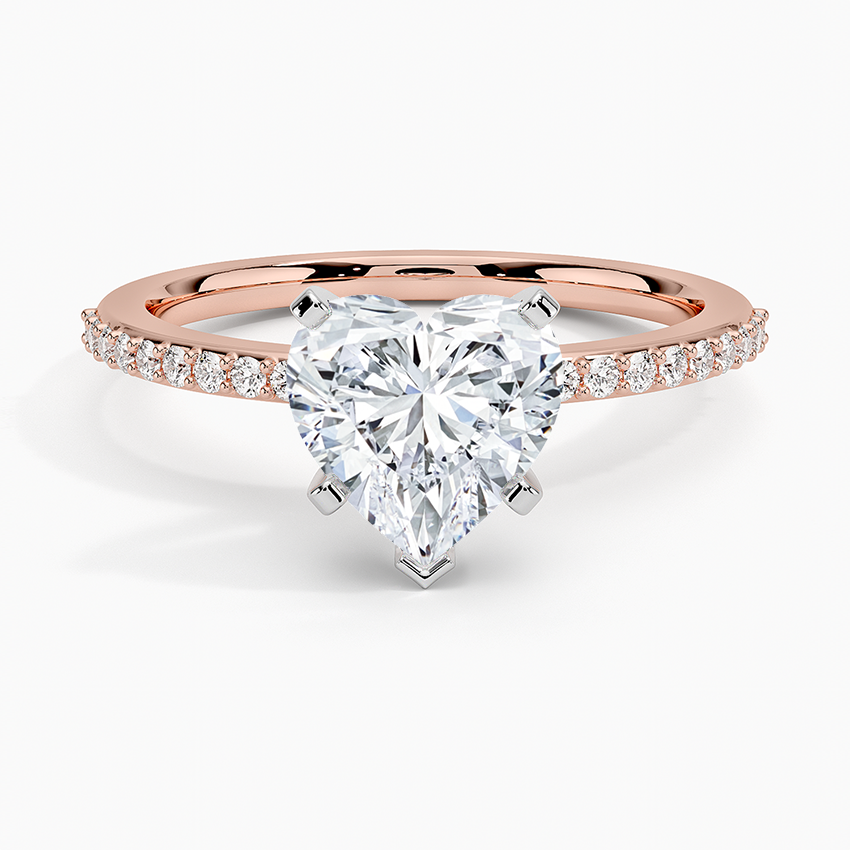 Delicate Shared Prong Diamond Engagement Ring