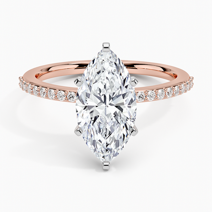 Delicate Shared Prong Diamond Engagement Ring