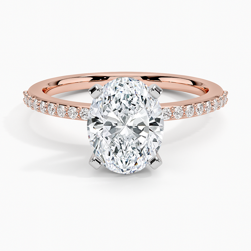 Delicate Shared Prong Diamond Engagement Ring