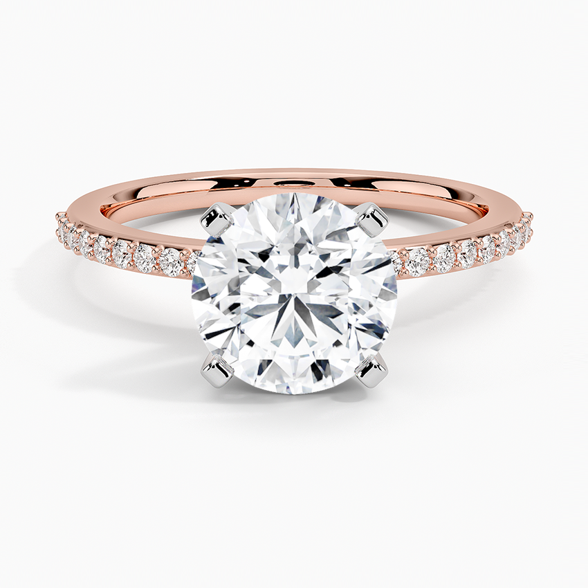 Delicate Shared Prong Diamond Engagement Ring