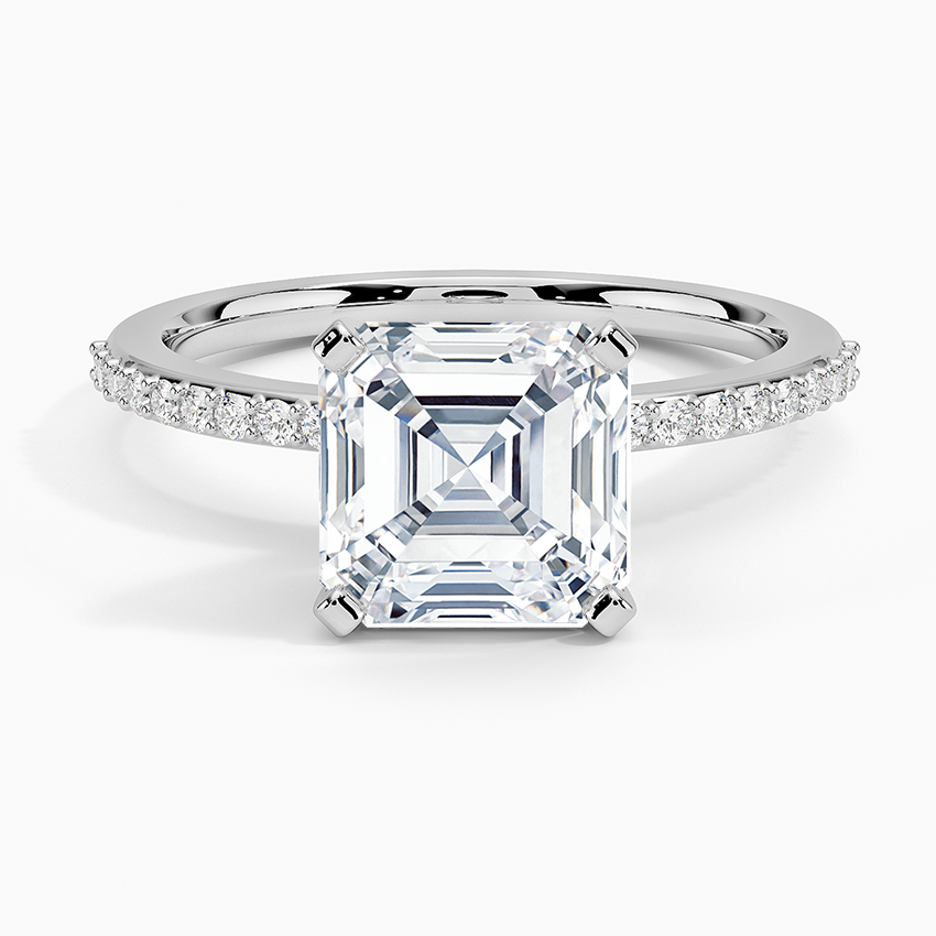 Delicate Shared Prong Diamond Engagement Ring