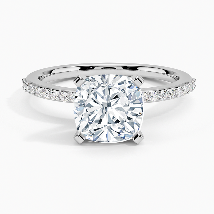 Delicate Shared Prong Diamond Engagement Ring
